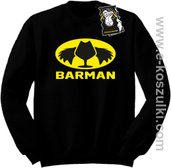 Barman - bluza na wzór batman bez kaptura czarna