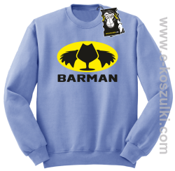 Barman - bluza na wzór batman bez kaptura błękitna