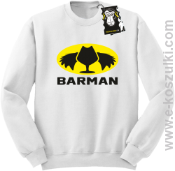 Barman - bluza na wzór batman bez kaptura biała