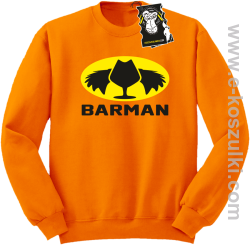 Barman - bluza na wzór batman bez kaptura pomarańczowa