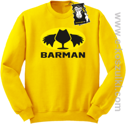 Barman - bluza na wzór batman bez kaptura żółta