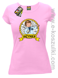 INŻYNIER mały naukowiec - koszulka damska różowa
