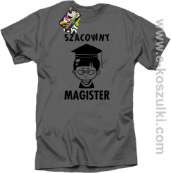 Szacowny MAGISTER - koszulka męska szara