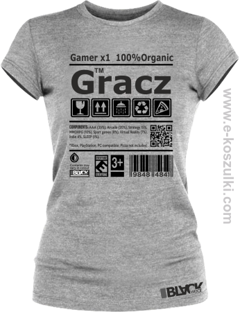 Gracz GAMER - t-shirt damski 