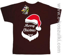 Merry Christmas Barber - koszulka dziecięca brązowa