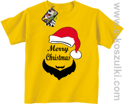 Merry Christmas Barber - koszulka dziecięca żółta
