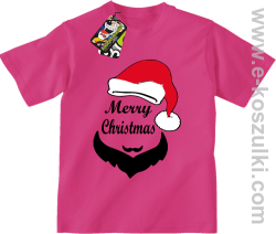 Merry Christmas Barber - koszulka dziecięca różowa
