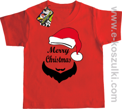 Merry Christmas Barber - koszulka dziecięca czerwona