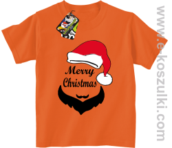 Merry Christmas Barber - koszulka dziecięca pomarańczowa