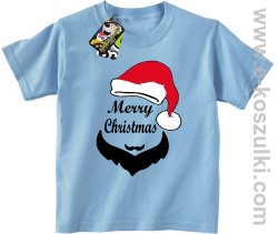 Merry Christmas Barber - koszulka dziecięca błękitna