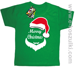 Merry Christmas Barber - koszulka dziecięca zielona