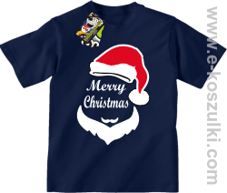 Merry Christmas Barber - koszulka dziecięca granatowa