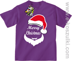 Merry Christmas Barber - koszulka dziecięca fioletowa