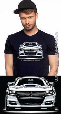 Dodge Charger Hemi Vector Stylized - koszulka męska