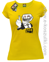 SUPER TROLL FACE FuckUP - koszulka damska żółta