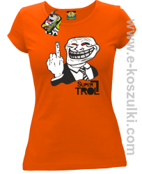 SUPER TROLL FACE FuckUP - koszulka damska pomarańczowa