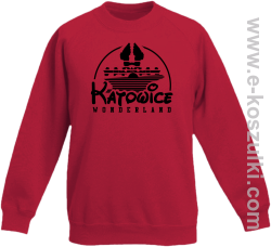 Katowice Wonderland - bluza bez kapturem dziecięca STANDARD czerwona
