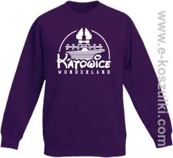 Katowice Wonderland - bluza bez kapturem dziecięca STANDARD fioletowa