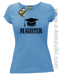 Czapka studencka Pan Magister - koszulka damska błękitna