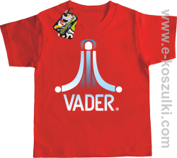 VADER STAR ATARI STYLE - koszulka dziecięca czerwona