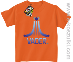 VADER STAR ATARI STYLE - koszulka dziecięca pomarańczowa