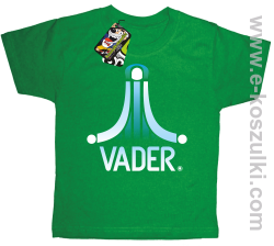VADER STAR ATARI STYLE - koszulka dziecięca zielona