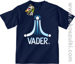 VADER STAR ATARI STYLE - koszulka dziecięca granatowa
