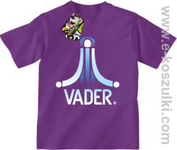 VADER STAR ATARI STYLE - koszulka dziecięca fioletowa