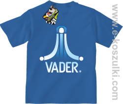 VADER STAR ATARI STYLE - koszulka dziecięca niebieska
