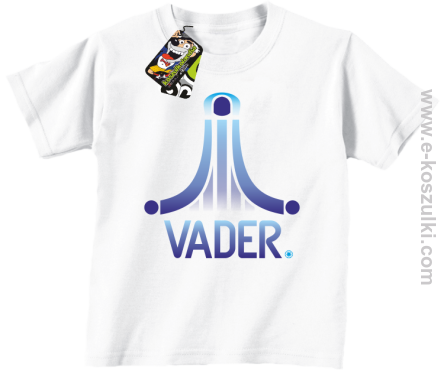 VADER STAR ATARI STYLE - koszulka dziecięca biała