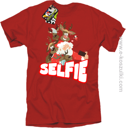 Selfie Santa Friends - koszulka męska 