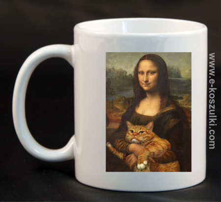 Mona Lisa z kotem - kubek 