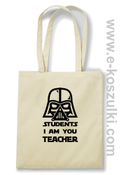 STUDENTS I`m you teacher - torba z nadrukiem beżowa