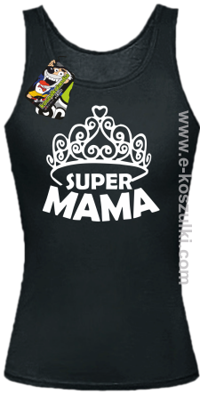 Super Mama korona Miss - top damski czarny