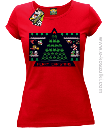 Merry Christmas Retro Games - koszulka damska
