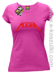 Rockowa mama - koszulka damska różowy