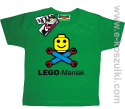 Lego-maniak - koszulka dziecięca - zielony