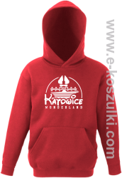 Katowice Wonderland - bluza z kapturem dziecięca czerwona