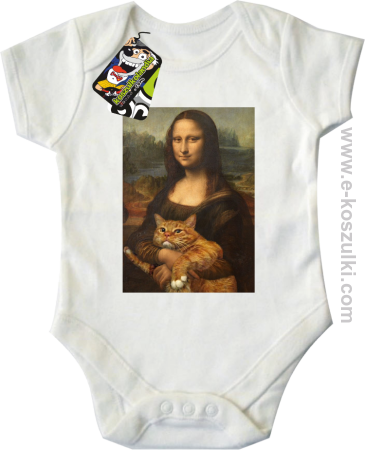 Mona Lisa z kotem - body dziecięce 