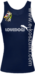 LoveDogs - top damski granatowy