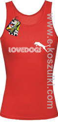 LoveDogs - top damski czerwony