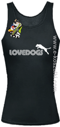 LoveDogs - top damski czarny