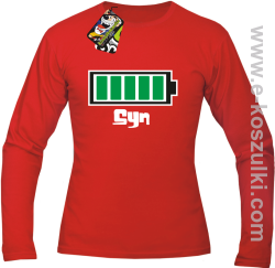 Syn Bateria 100% - longsleeve męski czerwony