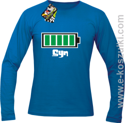 Syn Bateria 100% - longsleeve męski niebieski