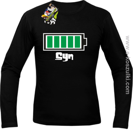 Syn Bateria 100% - longsleeve męski czarny