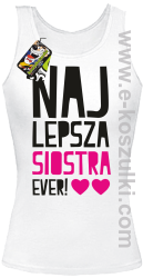 Najlepsza siostra Ever - top damski biały