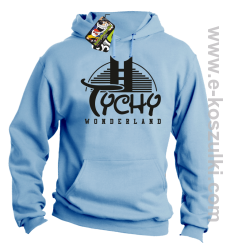 TYCHY Wonderland - bluza z kapturem błękitna