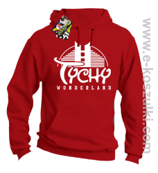 TYCHY Wonderland - bluza z kapturem czerwona