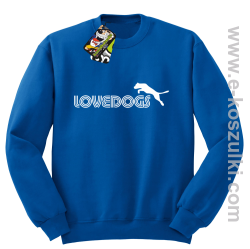 LoveDogs - bluza bez kaptura STANDARD niebieska