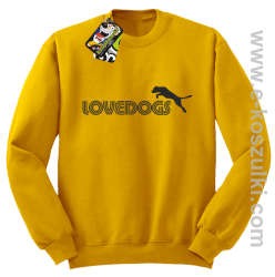 LoveDogs - bluza bez kaptura STANDARD żółta